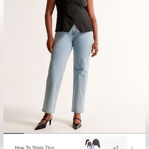 LIGHT WASH. Curve love high rise vintage straight jean